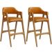 Kit 02 Banquetas Altas Para Cozinha Sala de Jantar Bar Suran L02 Couríssimo Whisky - Lyam Decor