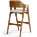 Kit 02 Banquetas Altas Para Cozinha Sala de Jantar Bar Suran L02 Linho Cru - Lyam Decor