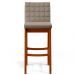 Kit 02 Banquetas Altas Para Cozinha Sala de Jantar Fixa Mila B04 Linho Bege - Lyam Decor