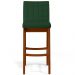 Kit 02 Banquetas Altas Para Cozinha Sala de Jantar Fixa Mila B04 Suede Verde Musgo - Lyam Decor