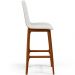 Kit 02 Banquetas Altas Para Cozinha Sala de Jantar Fixa Zoe B04 Bouclê Cru - Lyam Decor