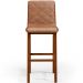 Kit 02 Banquetas Altas Para Cozinha Sala de Jantar Fixa Zoe B04 Couríssimo Camel - Lyam Decor