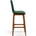 Kit 02 Banquetas Altas Para Cozinha Sala de Jantar Fixa Zoe B04 Facto Verde Musgo - Lyam Decor