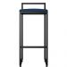 Kit 02 Banquetas Altas Para Cozinha Sala de Jantar Hanna L02 Preto Suede Azul Marinho - Lyam Decor