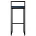 Kit 02 Banquetas Altas Para Cozinha Sala de Jantar Hanna L02 Preto Suede Azul Marinho - Lyam Decor