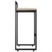 Kit 02 Banquetas Altas Para Cozinha Sala de Jantar Hanna L02 Preto Suede Bege - Lyam Decor