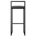 Kit 02 Banquetas Altas Para Cozinha Sala de Jantar Hanna L02 Preto Suede Cinza - Lyam Decor