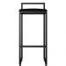 Kit 02 Banquetas Altas Para Cozinha Sala de Jantar Hanna L02 Preto Suede Preto - Lyam Decor
