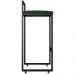 Kit 02 Banquetas Altas Para Cozinha Sala de Jantar Hanna L02 Preto Suede Verde Musgo - Lyam Decor