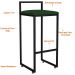 Kit 02 Banquetas Altas Para Cozinha Sala de Jantar Hanna L02 Preto Suede Verde Musgo - Lyam Decor