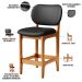 Kit 02 Banquetas Baixa Bar Cozinha E Sala De Jantar Fixa Betta L02 Imbuia Couríssimo Preto - Lyam Decor