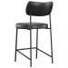 Kit 02 Banquetas Baixa Bar Cozinha Sala De Jantar Preto Elira L02 Couríssimo Preto - Lyam Decor