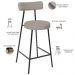 Kit 02 Banquetas Baixa Para Cozinha Sala De Jantar Bancada Milão L02 Linho Bege - Lyam Decor
