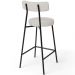Kit 02 Banquetas Baixa Para Cozinha Sala De Jantar Bar Bancada Milão L02 Bouclê Cru - Lyam Decor