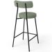 Kit 02 Banquetas Baixa Para Cozinha Sala De Jantar Bar Bancada Milão L02 Bouclê Oliva - Lyam Decor