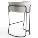 Kit 02 Banquetas Decorativa Fixa Base de Aço Choco Betina D02 Linho Creme A-48 - Lyam Decor
