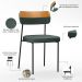 Kit 02 Cadeira Decorativa Estofada Para Sala de Jantar Melina L02 Linho  verde Couríssimo Whisky - Lyam Decor