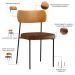 Kit 02 Cadeira Para Sala De Jantar Melina L02 Couríssimo Whisky Couríssimo Marrom- Lyam Decor
