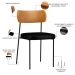 Kit 02 Cadeira Para Sala De Jantar Melina L02 Couríssimo Whisky Couríssimo Preto - Lyam Decor