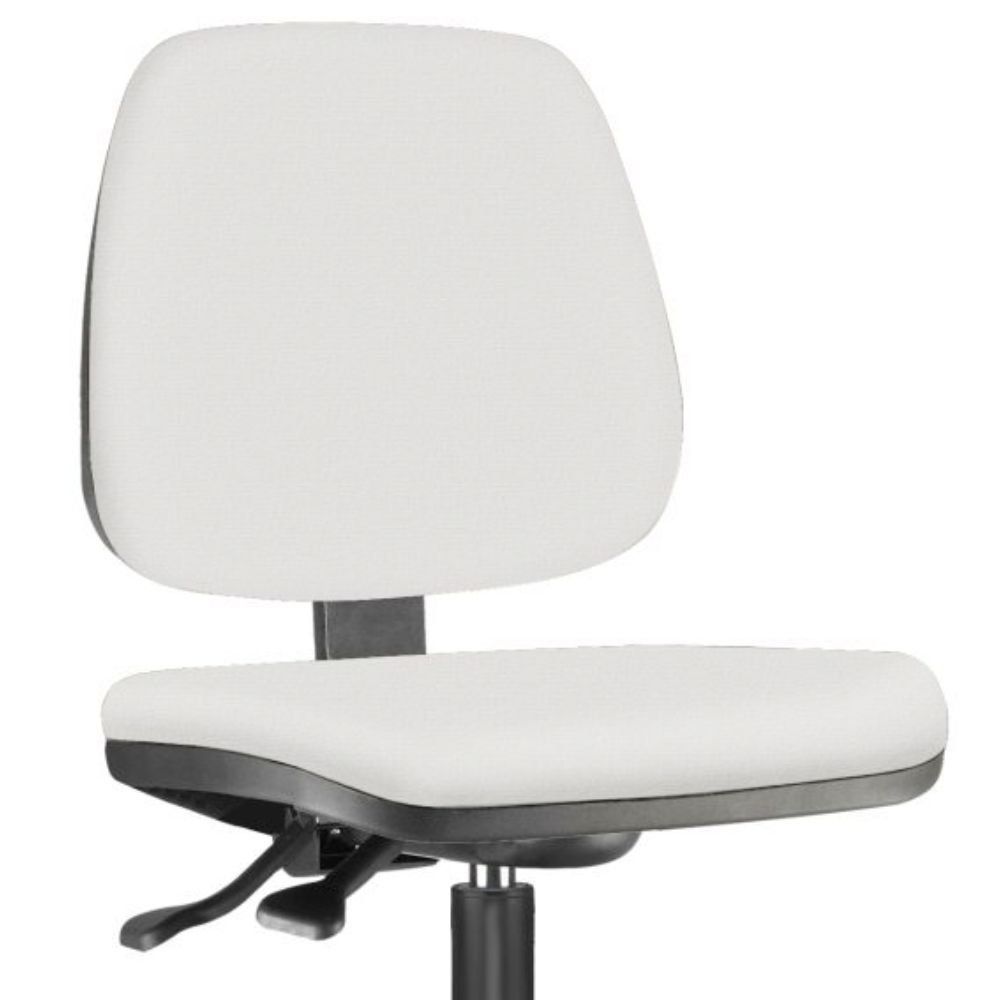 Kit 02 Cadeiras Caixa Alta Giratória Job L02 Couro Sintético Branco - Lyam Decor