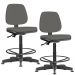 Kit 02 Cadeiras Caixa Alta Giratória Job L02 Crepe Cinza - Lyam Decor