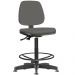 Kit 02 Cadeiras Caixa Alta Giratória Job L02 Crepe Cinza - Lyam Decor
