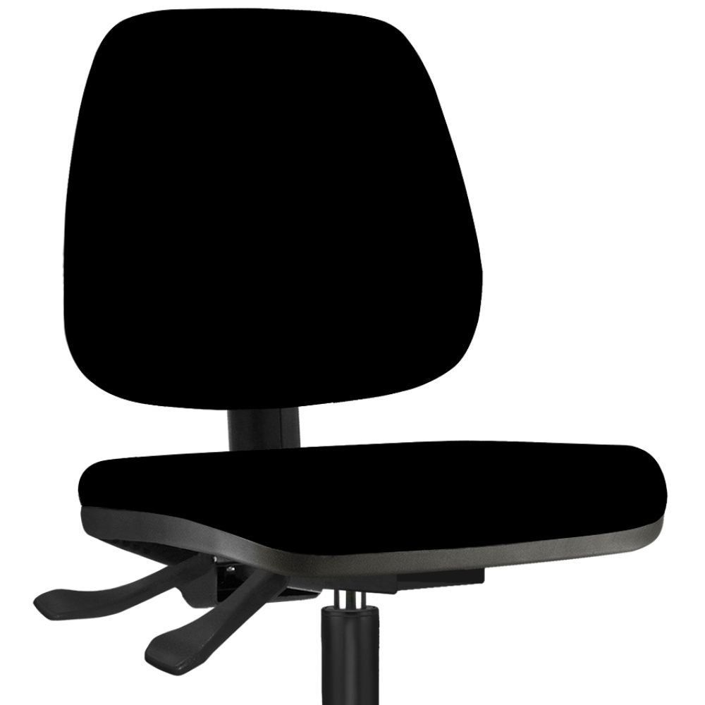Kit 02 Cadeiras Caixa Alta Giratória Job L02 Crepe Preto - Lyam Decor