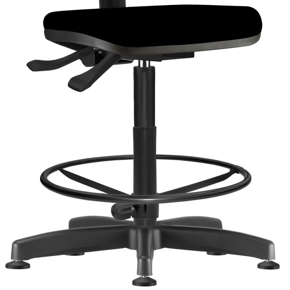 Kit 02 Cadeiras Caixa Alta Giratória Job L02 Crepe Preto - Lyam Decor