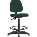 Kit 02 Cadeiras Caixa Alta Giratória Job L02 Crepe Verde Musgo - Lyam Decor