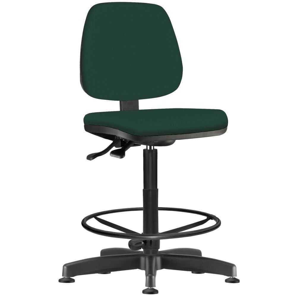 Kit 02 Cadeiras Caixa Alta Giratória Job L02 Crepe Verde Musgo - Lyam Decor