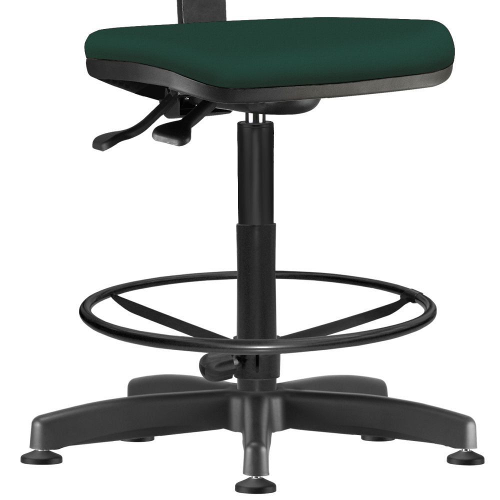 Kit 02 Cadeiras Caixa Alta Giratória Job L02 Crepe Verde Musgo - Lyam Decor