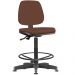 Kit 02 Cadeiras Caixa Alta Giratória Job L02 Suede Marrom - Lyam Decor