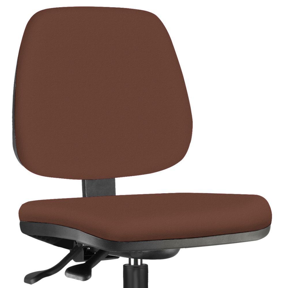 Kit 02 Cadeiras Caixa Alta Giratória Job L02 Suede Marrom - Lyam Decor