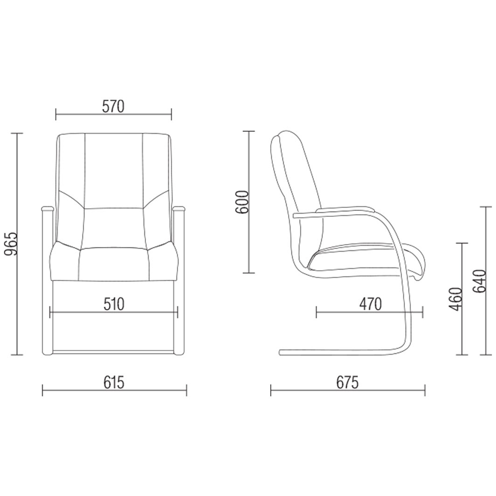 Kit 02 Cadeiras De Escritório Fixa Executiva New Onix F02 Tecido Sintético Areia - Lyam Decor