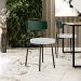 Kit 02 Cadeiras Decorativa Estofada Sala Jantar Barcelona L02 Facto Verde Musgo Linho Cinza - Lyam