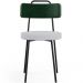 Kit 02 Cadeiras Decorativa Estofada Sala Jantar Barcelona L02 Facto Verde Musgo Linho Cinza - Lyam