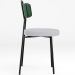 Kit 02 Cadeiras Decorativa Estofada Sala Jantar Barcelona L02 Facto Verde Musgo Linho Cinza - Lyam