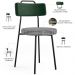 Kit 02 Cadeiras Decorativa Estofada Sala Jantar Barcelona L02 Facto Verde Musgo Pied Poule - Lyam