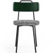 Kit 02 Cadeiras Decorativa Estofada Sala Jantar Barcelona L02 Facto Verde Musgo Pied Poule - Lyam
