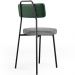 Kit 02 Cadeiras Decorativa Estofada Sala Jantar Barcelona L02 Facto Verde Musgo Pied Poule - Lyam