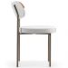 Kit 02 Cadeiras Decorativa Para Sala De Jantar Melina Base Arena L02 Faixa Couríssimo Camel Facto Branco - Lyam Decor