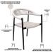 Kit 02 Cadeiras Decorativas Área Gourmet Base Preto Corda Náutica Nevada R01 Amêndoa - Lyam Decor