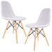 Kit 02 Cadeiras Decorativas Eiffel Charles Eames DSW Botonê E01 Branco - Lyam Decor