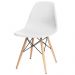 Kit 02 Cadeiras Decorativas Eiffel Charles Eames F03 Branco com Pés de Madeira - Lyam Decor