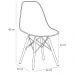 Kit 02 Cadeiras Decorativas Eiffel Charles Eames F03 Branco com Pés de Madeira - Lyam Decor