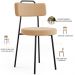 Kit 02 Cadeiras Decorativas Estofada Para Sala De Jantar Barcelona L02 Bouclê Mostarda - Lyam Decor