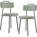 Kit 02 Cadeiras Decorativas Estofada Para Sala De Jantar Barcelona L02 Bouclê Oliva - Lyam Decor