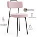 Kit 02 Cadeiras Decorativas Estofada Para Sala De Jantar Barcelona L02 Bouclê Rosê - Lyam Decor