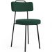 Kit 02 Cadeiras Decorativas Estofada Para Sala De Jantar Barcelona L02 Bouclê Verde - Lyam Decor