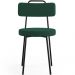 Kit 02 Cadeiras Decorativas Estofada Para Sala De Jantar Barcelona L02 Bouclê Verde - Lyam Decor